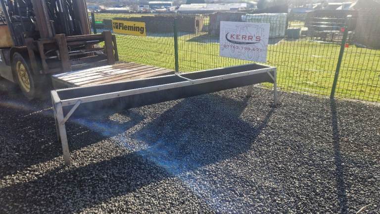 8ft calf feeding troughs galvanised frame with solway trough farm livestock tractor 