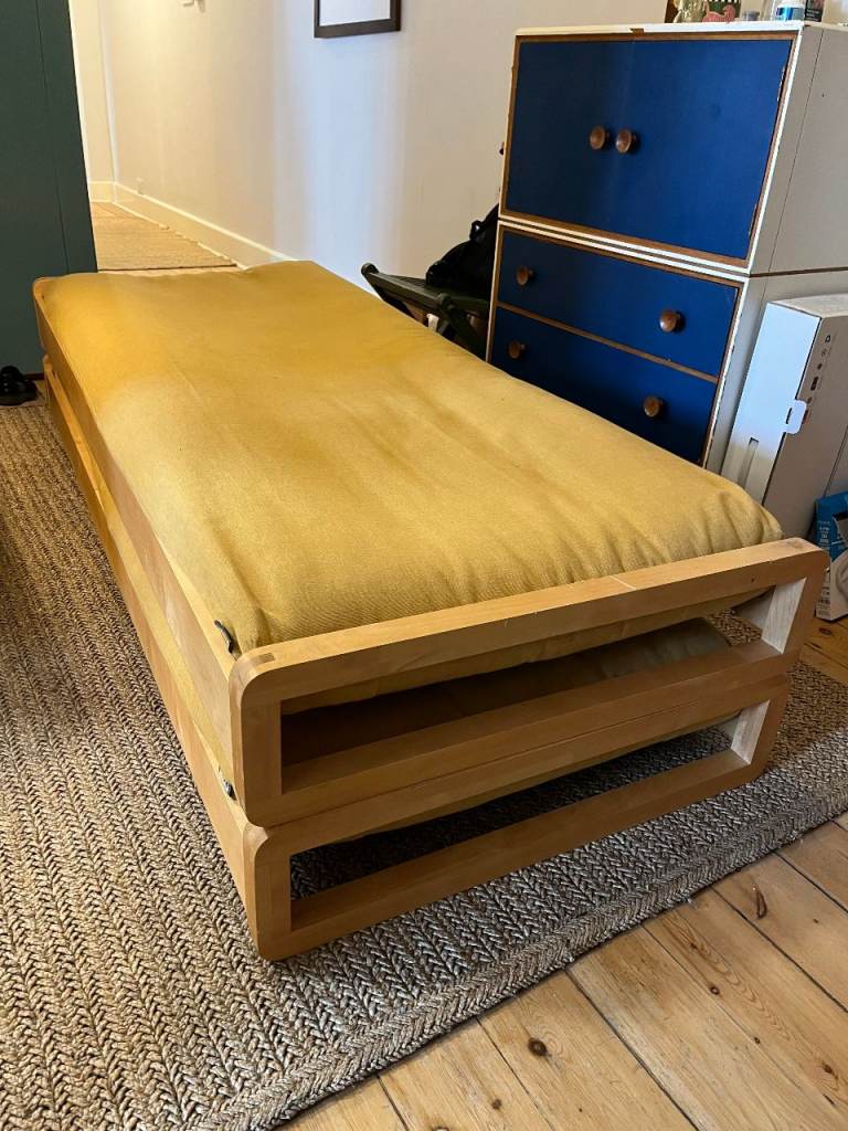 2x Futon Company 'Loop' beds - versatile day bed, single, double bed!