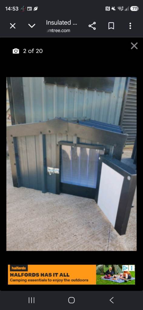 Insulated dog kennel