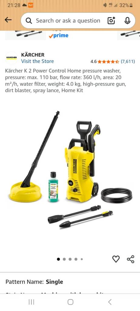 Kärcher K2 Power Control Home Pressure Washer Kit