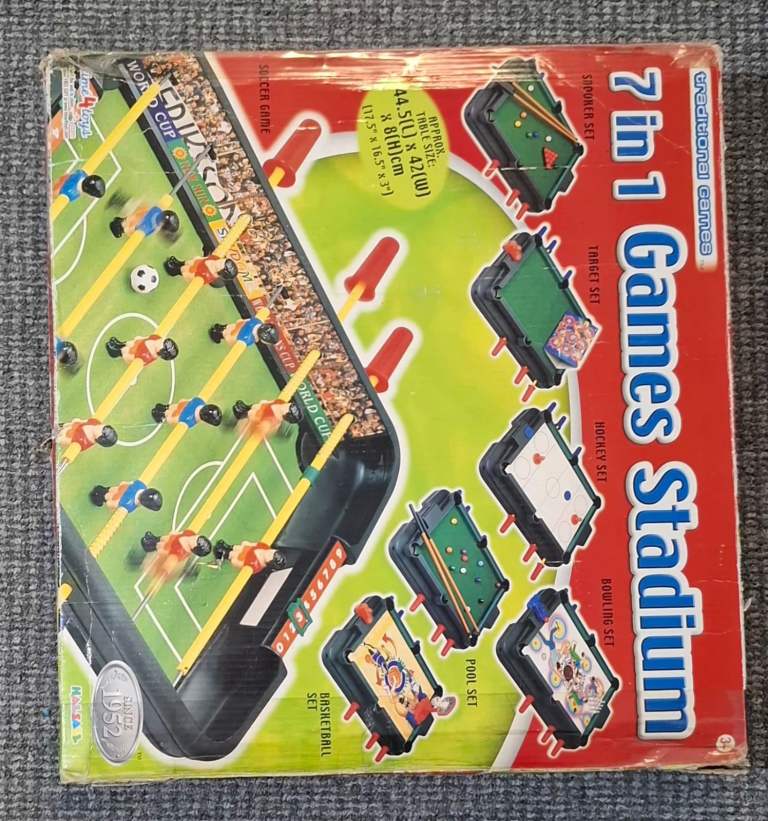 7-in-1 Games Stadium Multi Game Table, Pool, Foosball, Hockey & More – £9 (Collection Only)