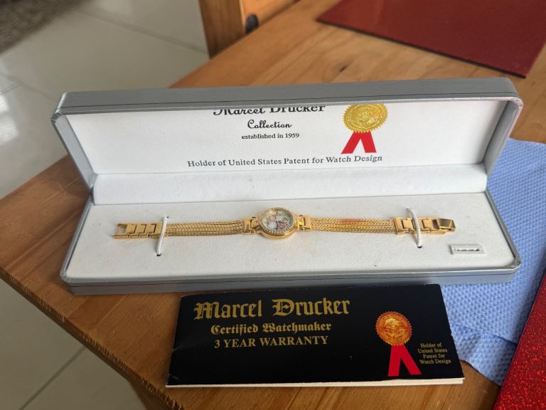 Marcel Drucker Collection Gold Tone Watch - NEW in Box