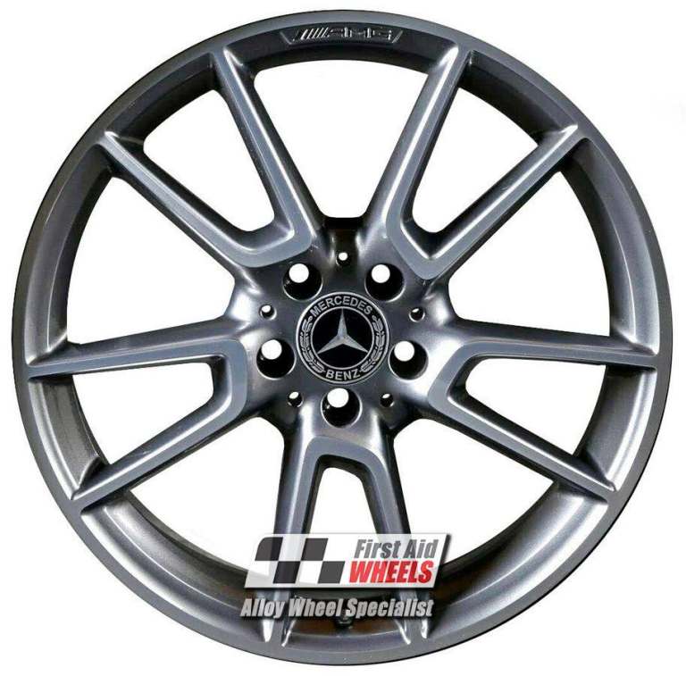 R661DCG Swap MERCEDES C CLASS 4x 19'' GENUINE AMG TITANIUM GREY DIAMOND CUT ALLOY WHEELS