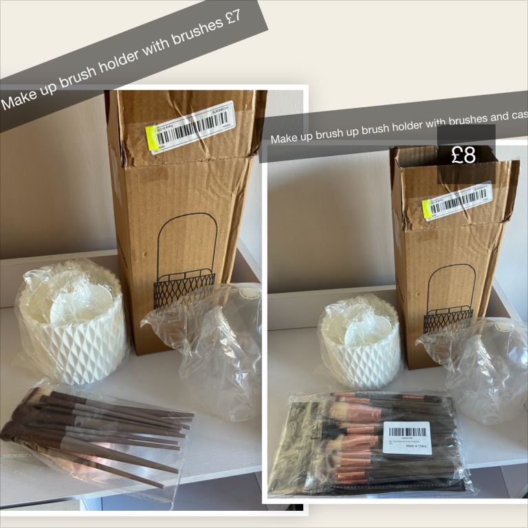 New Make-up Brush Holder with Brushes