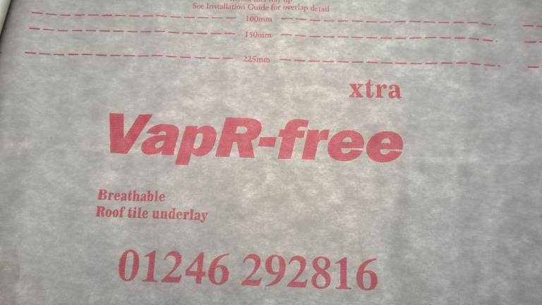 VapR-free roof tile underlay Grey 2 part rolls