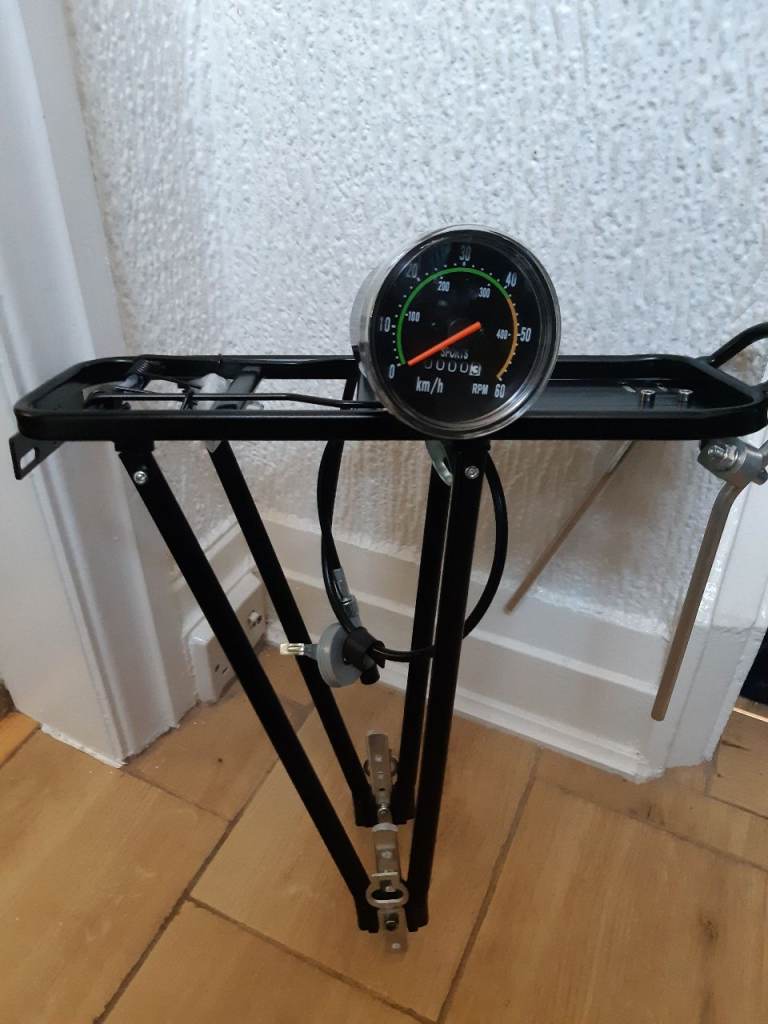 Bike rear rack and speedometer, NEW UNUSED
