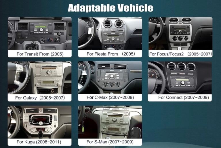 Ford-Android 13 Car Stereo-Fiesta 2006-2008, Focus 2005-2008, 7" TouchScreen-CarPlay Android Auto.