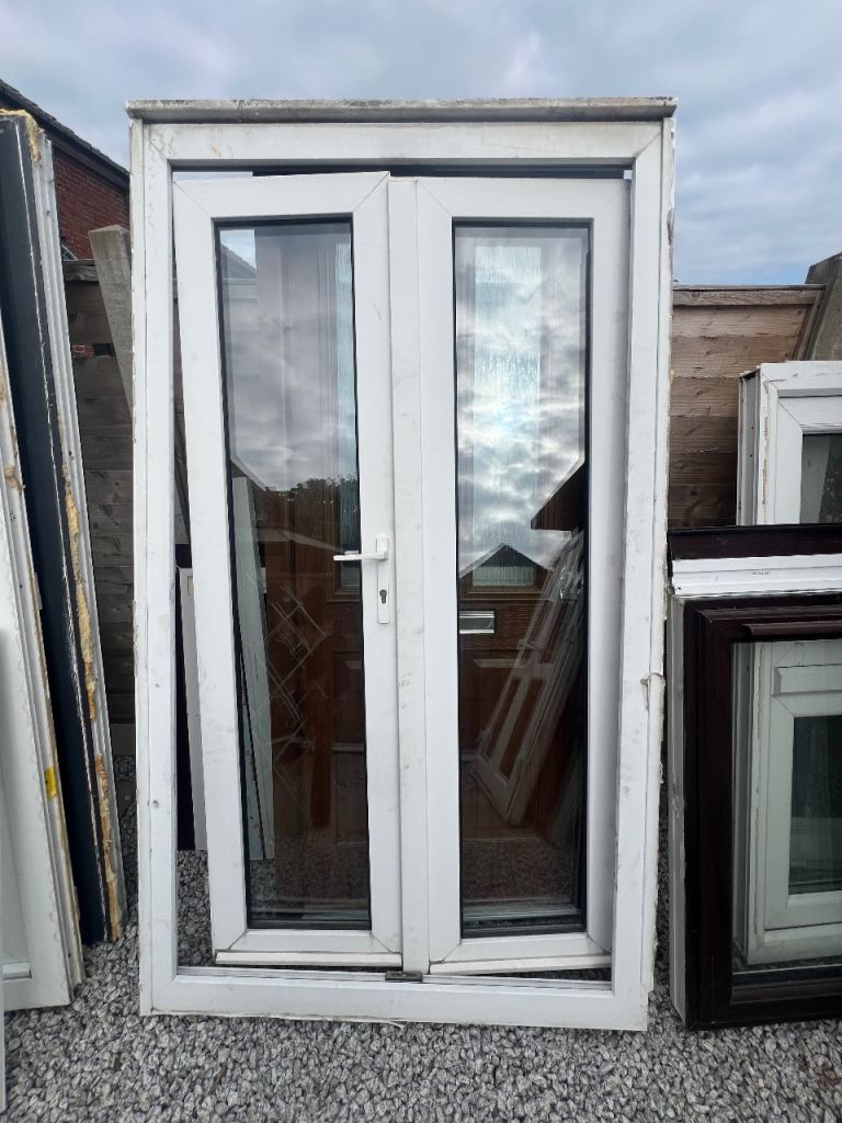 White UPVC French doors (Set22)