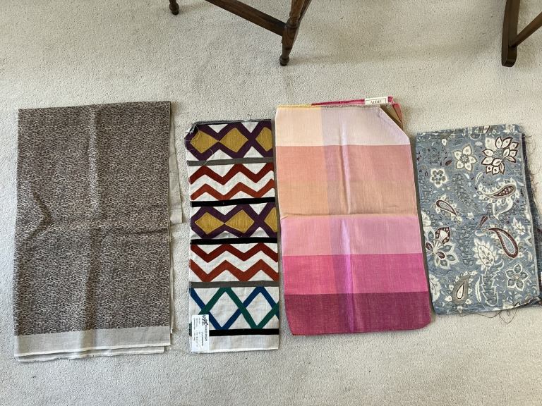 Designer Fabric. £3 each piece or £10 for all four pieces. Chichester