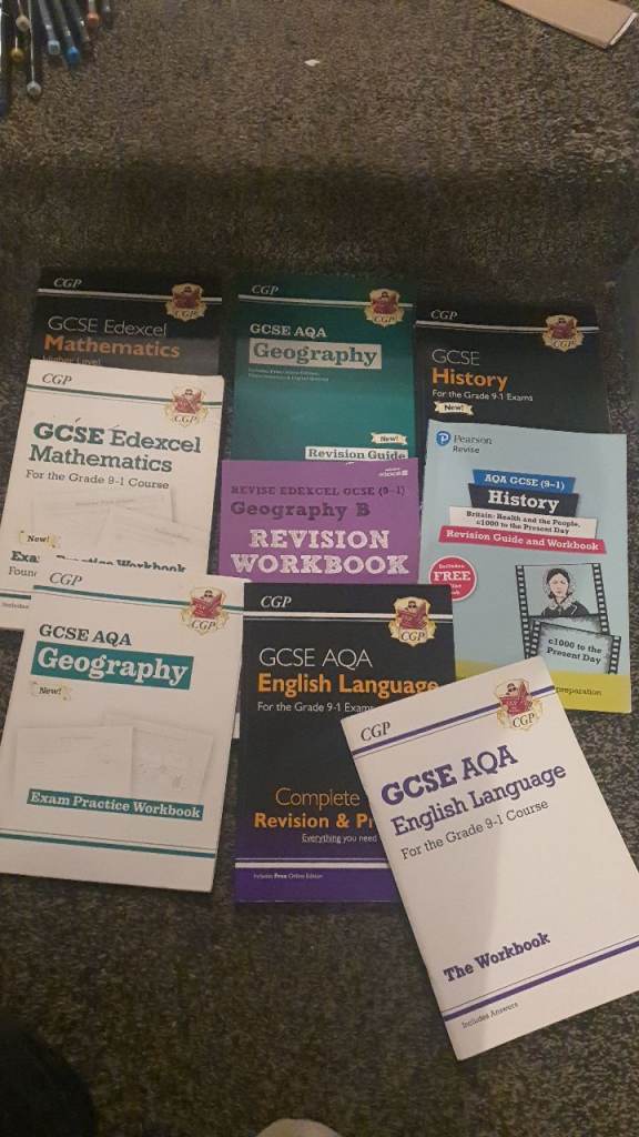 Gcse AQA revision books plus revision cards
