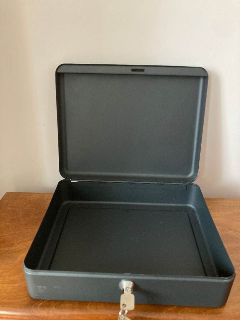 Lockable Wall Mounted Important Document Metal Cabinet (A4 Size) in Black Colour 