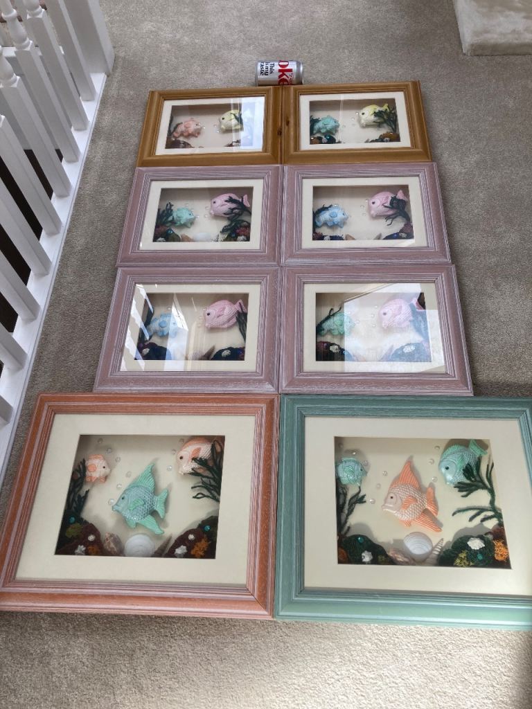 Brand New - Unique 3D Effect Handmade/Handcrafted Ceramic Fish/Sea/Beach Pictures, £10/£15 Each 🚚 