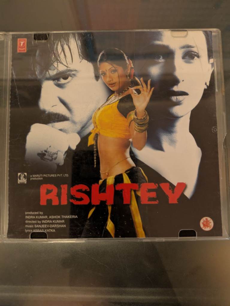  Rishtey Indian Asian Hindi 11 Bollywood Blockbuster Soundtrack Music CD Album ref 30 & 44