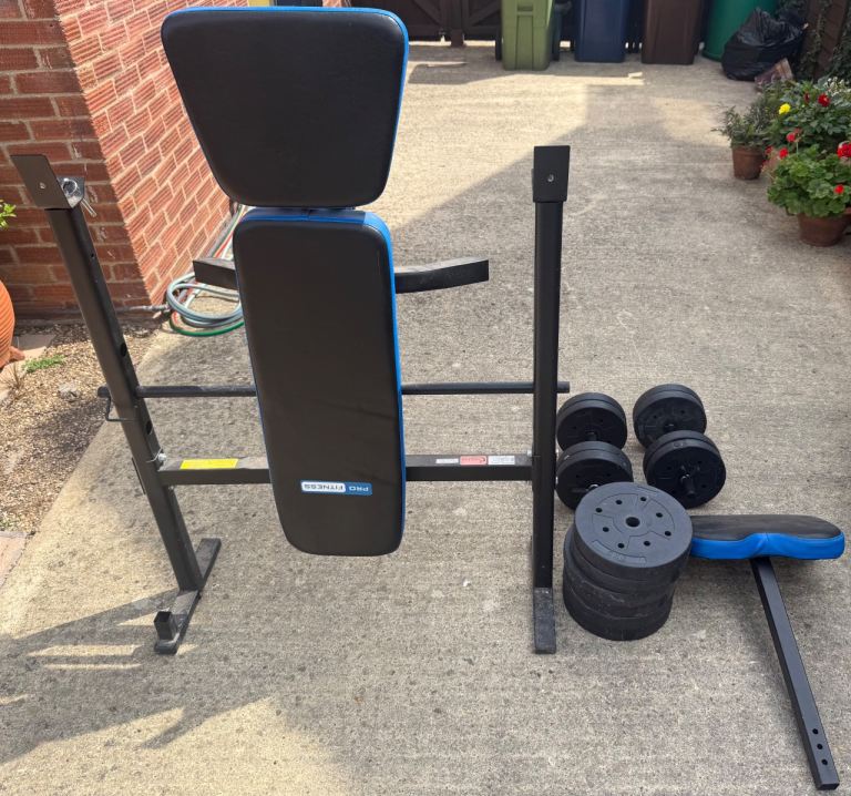 Weight bench + weights 