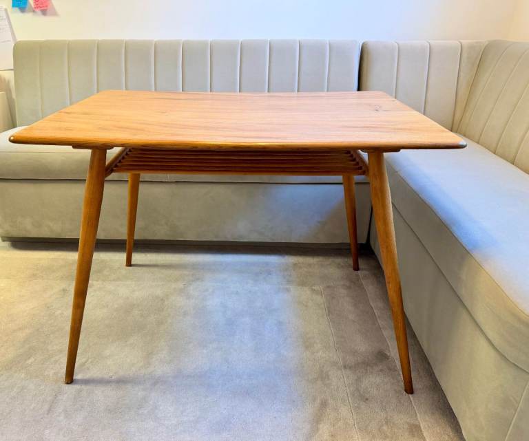 ERCOL BLONDE BREAKFAST TABLE MID CENTURY