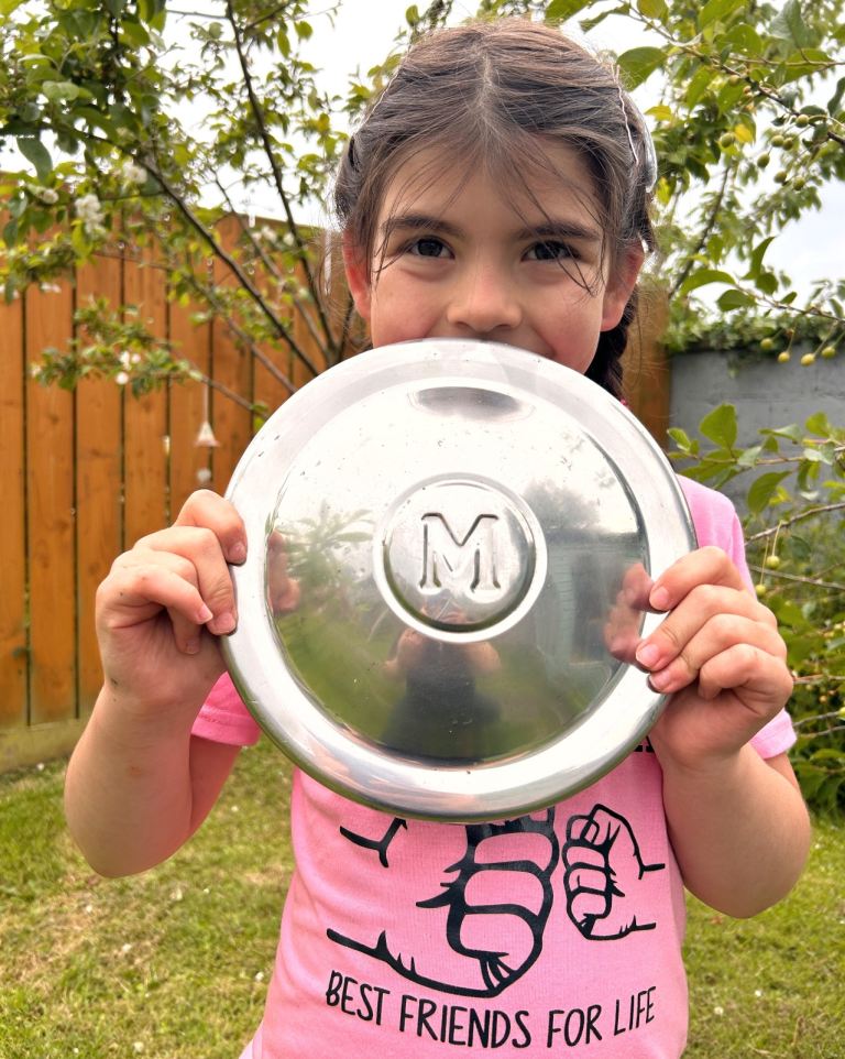 Morris Minor Hubcap Man Cave Sign Decor