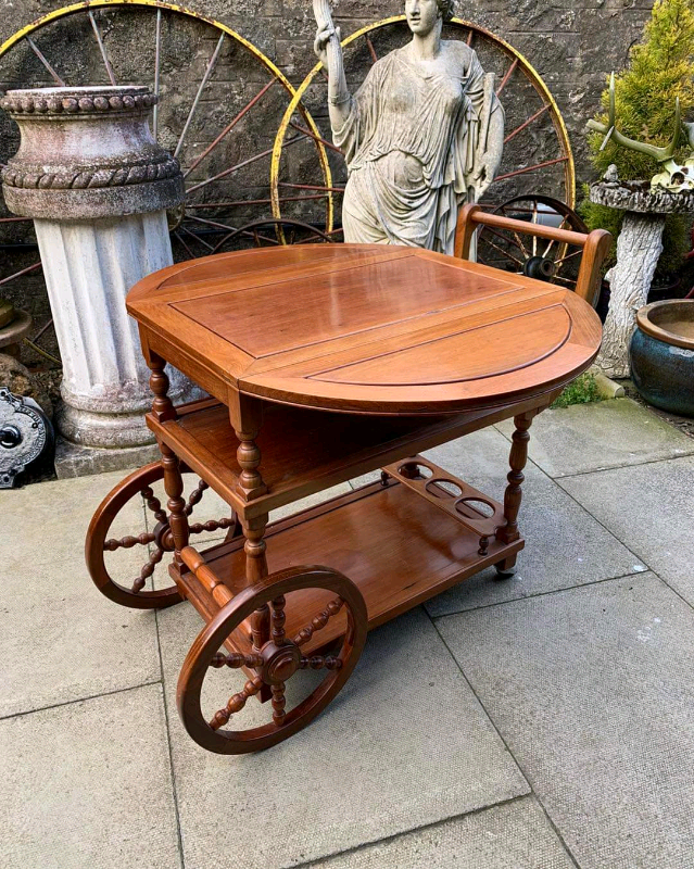 Vintage Mid Century Rosewood Bar Cart Drinks Trolley 