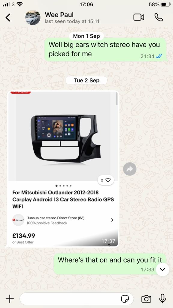 Outlander touch screen stereo 