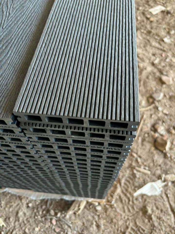 Premium Grey Composite Decking Boards with Deep Grooves | Durable & Stylish