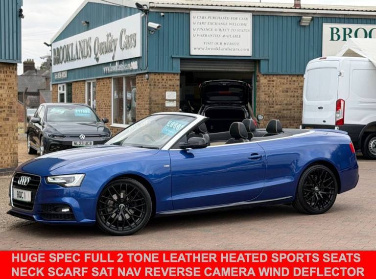 2015 Audi A5 Cabriolet 2.0 TDI S line Special Edition Plus Convertible Sepang Blue Diesel Multitr...