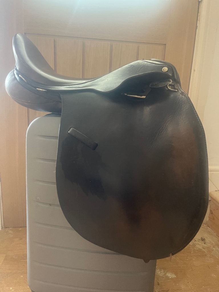 16” brown leather saddle by M and J saddlery