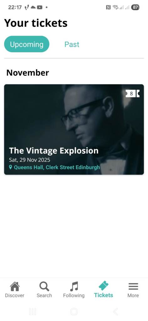 The Vintage Explosion tickets x4