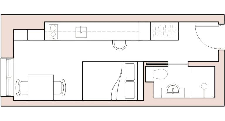Studio Apartment- Available 01/01/26
