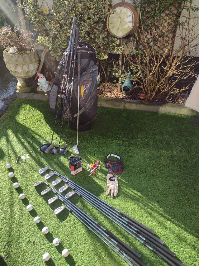 VGC FULL MATCHING SET MENS HIPPO PLUS GOLF CLUBS + POWAKADDY GOLF BAG