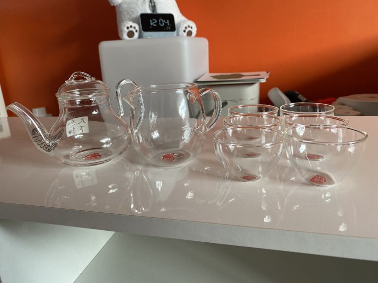 Chinese Glass Teapot Set