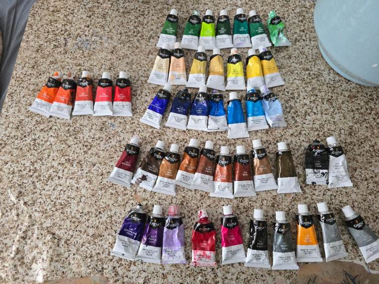 Large Set of Castle Art Acrylic Paints – Various Colours, Good Condition