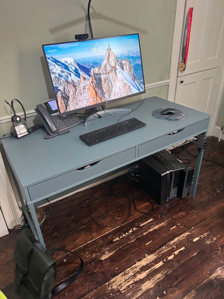 Blue/Grey ALEX desk, IKEA, 132x58cm