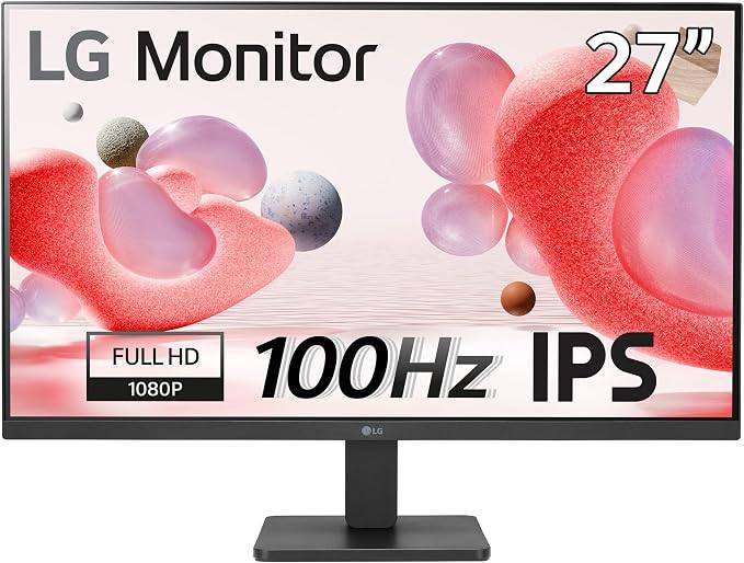 LG Electronics Monitor 27MR400-B, 27 Inch, Smart Energy Saving, Anti-Glare, HDMI, Matte Black