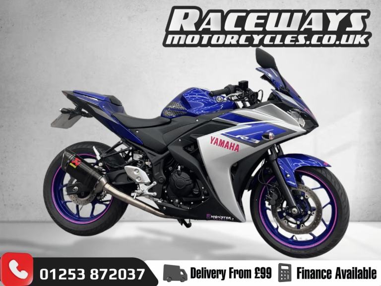 YAMAHA YZF-R3 321cc BLUE 2016 16 PLATE ONLY 6,492 MILES 12 MONTHS MOT HPI CLEAR.
