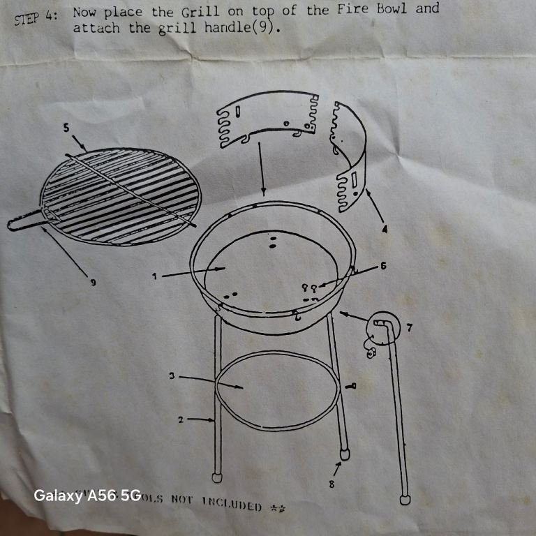 Compact Metal BBQ Grill 
