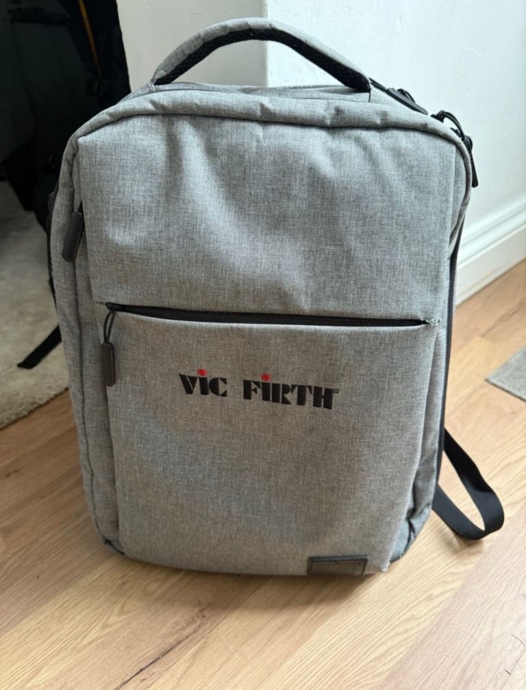 Vic firth back pack/laptop, practice pad, drum stick bag 