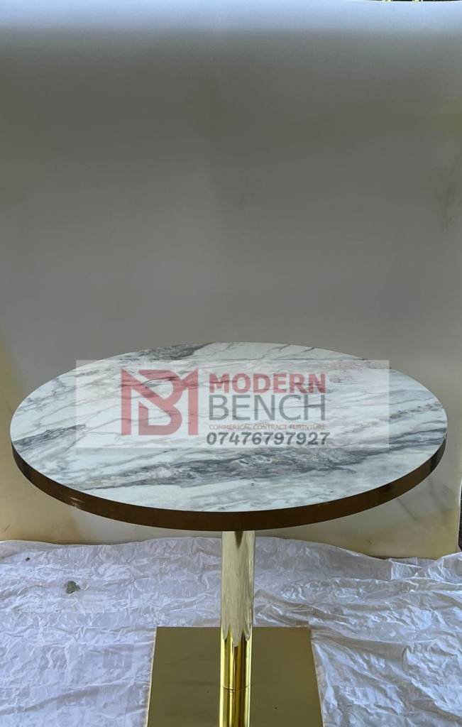 Premium Restaurant Dining Tables with Designer Bases – Custom Colors, Strong Build & Elegant Finish