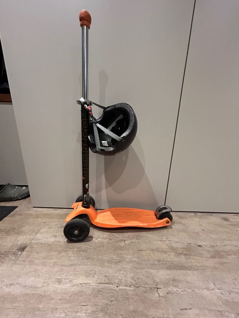 Miro orange scooter and Helmet 