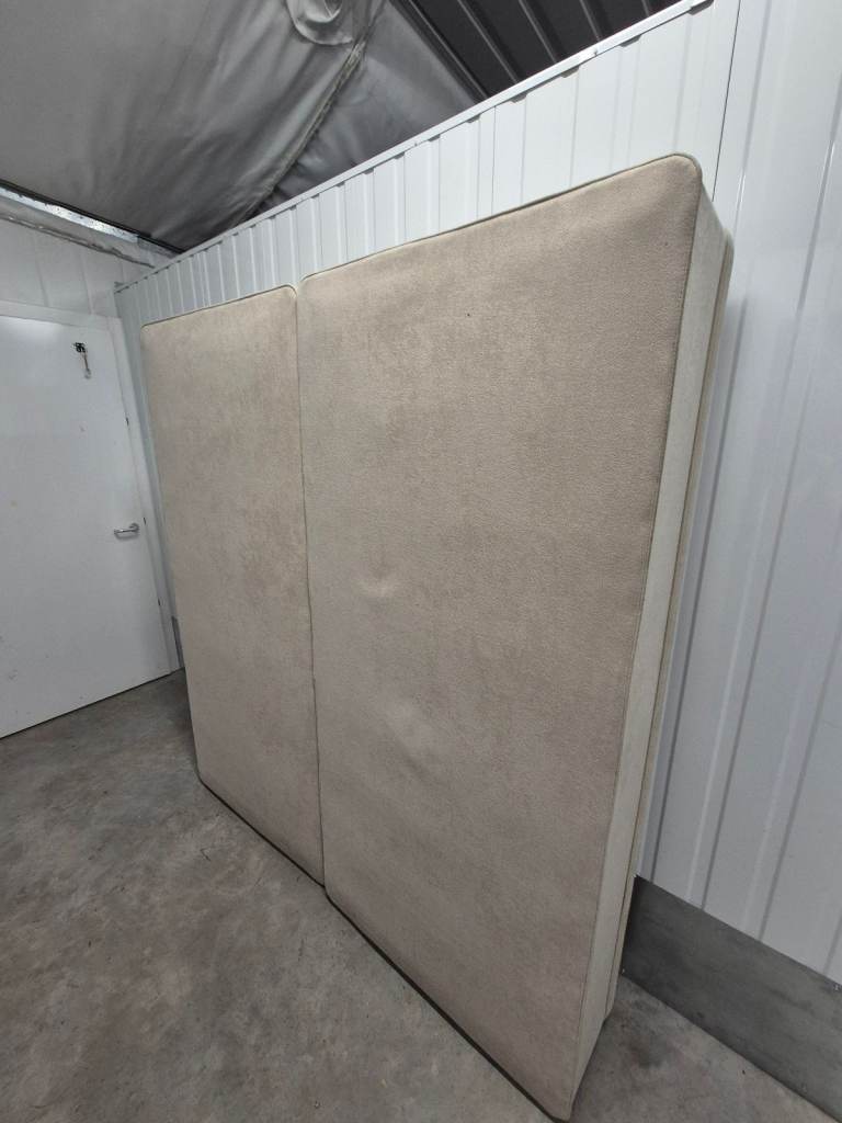 The Bedmaker Superking Beige Fabric Divan Bed Frame