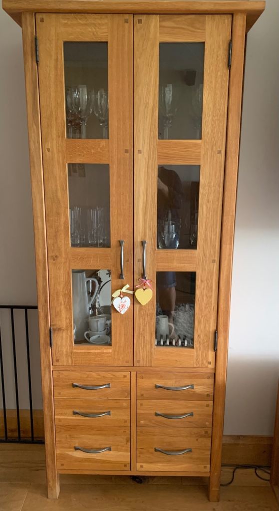 Laura Ashley Milton oak free standing display unit