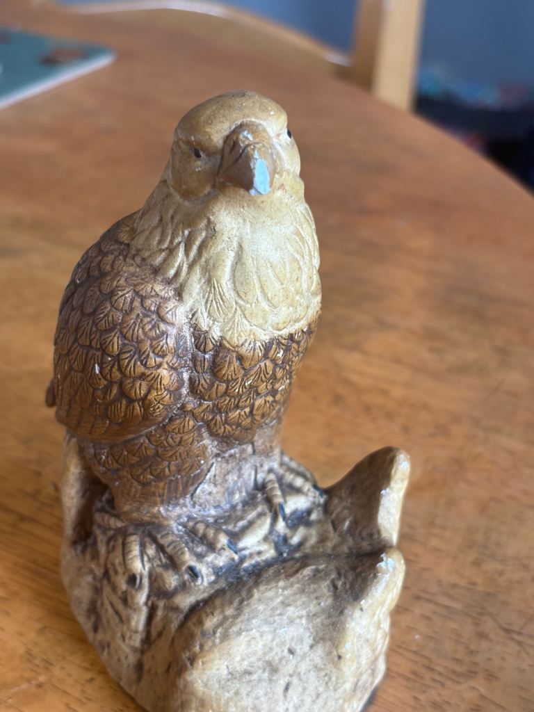 Detailed Perched Eagle Bird Figurine