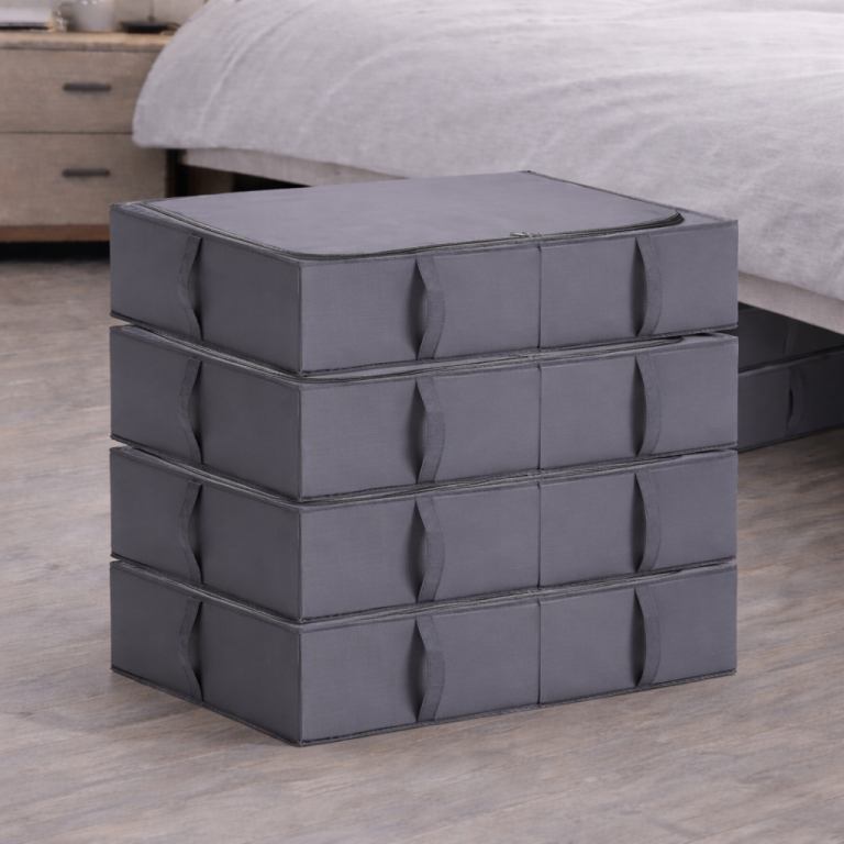 Brand New Underbed Storage Boxes with Lids - 4 Pack Dark Grey