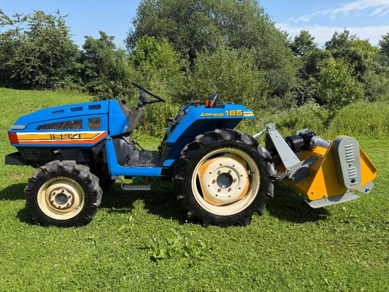 ISEKI TU185 4WD Compact Tractor & New RAPTOR X 4ft Flail Mower ** NICE!! ** 18HP * Power Steering 