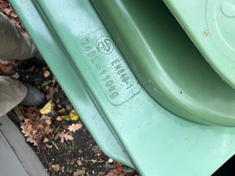 Wheeled bins black & green (aids Julia’s House hospice)