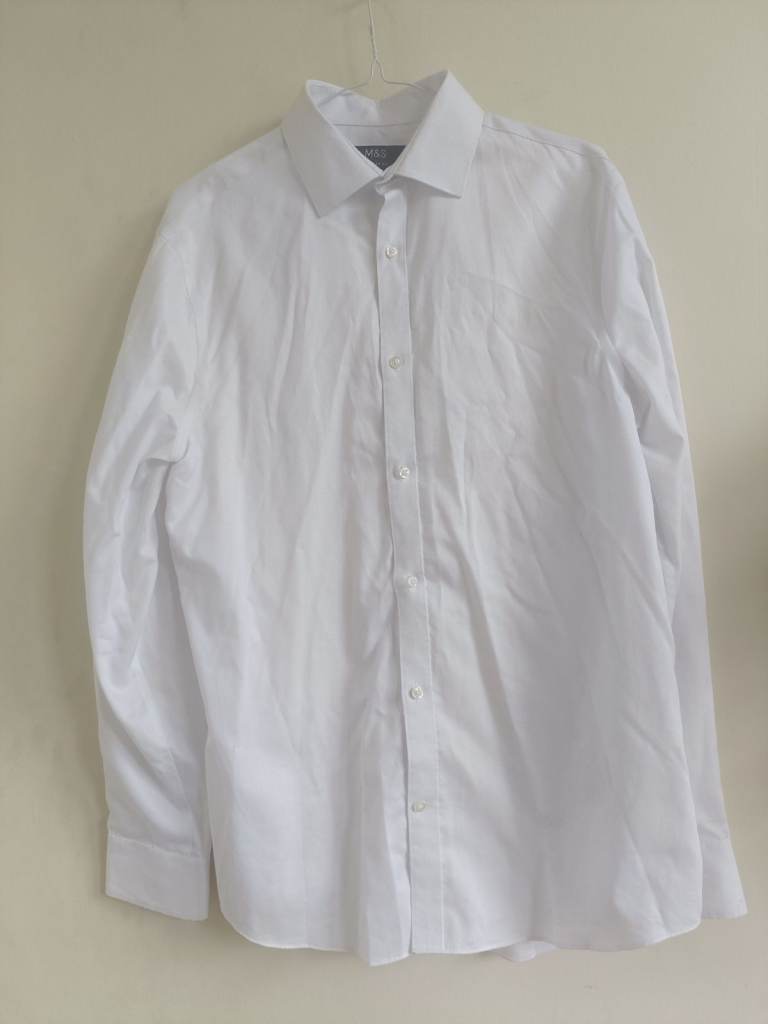 Men's white shirt (M&S) - Regular fit