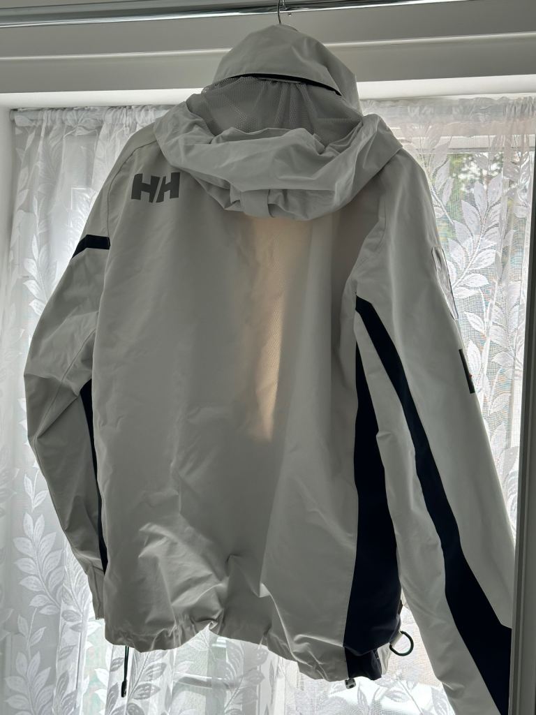 Helly Hansen Rain Jacket – Men's XL, White/Navy