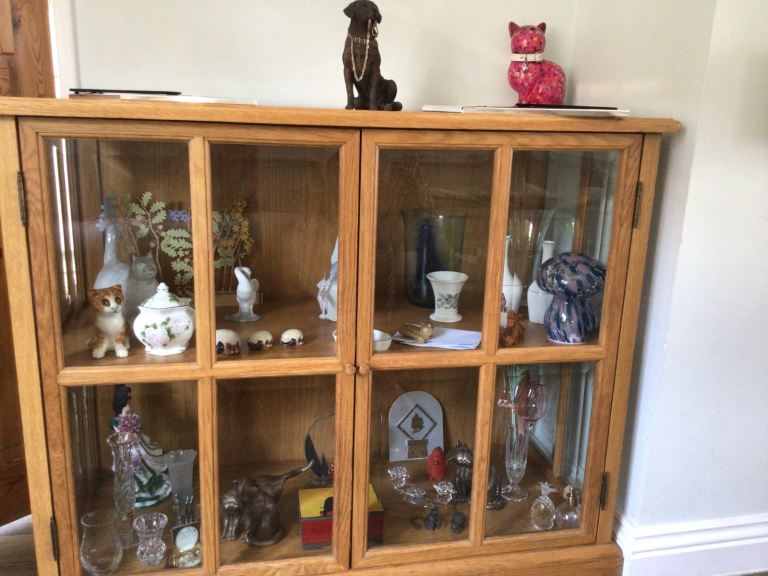 Cotswold glass display cabinet