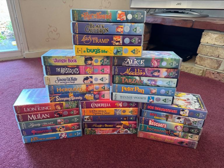 Large Collection of Disney VHS Films - Classics Bundle