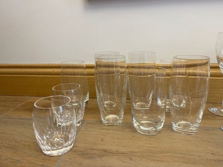 Various Glasswarec Set - Tumblers and Wine Glasses