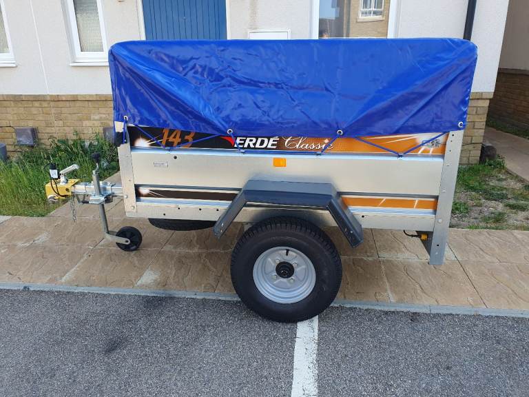 Erde 143 Trailer with high frame and cover