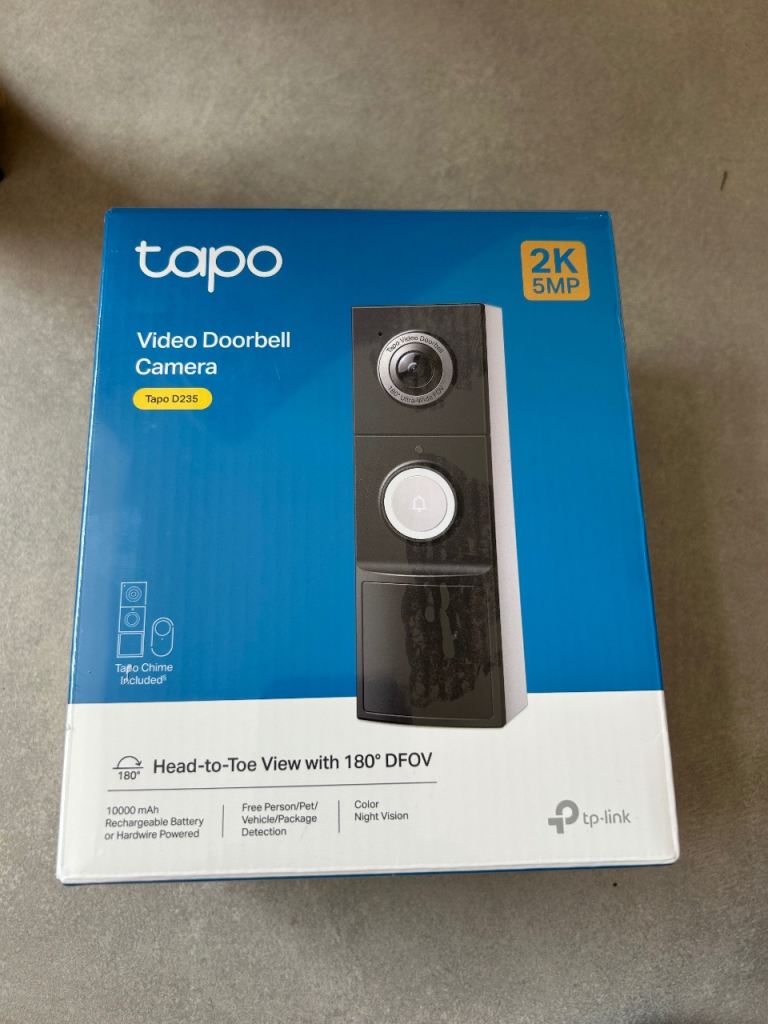 Tapo Video Doorbell Camera D235 – Brand New, Sealed